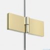 New Trendy New Soleo Light Gold drzwi wnękowe bifold 90x195 cm prawe złoty połysk/szkło przejrzyste D-0465A